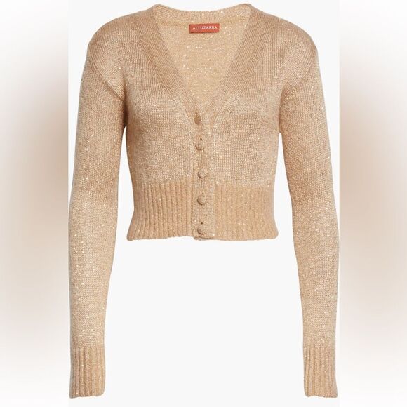 Altuzarra Isa Sequin Crop Cardigan size large, NWT - Picture 5 of 13